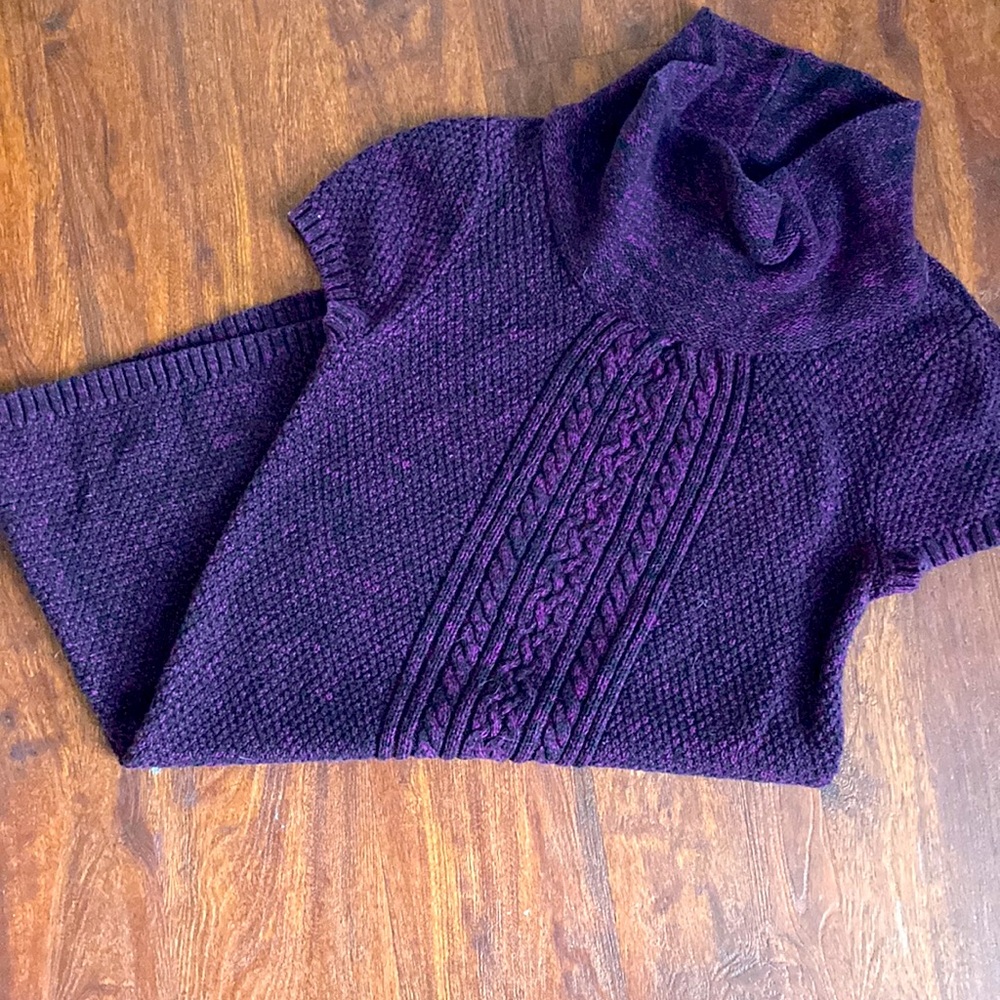 Sweater deep purple long tunic size M style classic fun style. Cotton acrylic